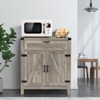 VINGLI Modern Farmhouse Sideboard Buffet Cabinet with Drawer, Storage Cabinet with Doors and Adjustable Shelves, Coffee Bar Station, Ash Grey - 4 of 4