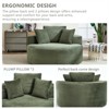 RISOKEYS Round Sofa Bed - Memory Foam Sectional Couches for Living Room, Cloud Couch with Three Pillows - 4 of 4