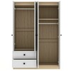 TIRAMISUBEST 4 Door Wardrobe Closet with Drawers,Shelf and Hanging Rod - 4 of 4