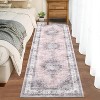 Acekool 8x10 Washable Vintage Area Rug, Non-Slip Oriental Medallion Floral Carpet, Non-Shedding Traditional Rug for Living Room, Bedroom - 3 of 4