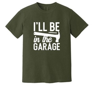 Simply Sage Market Men's I'll Be In The Garage Short Sleeve Garment Dyed Tee - 1 of 1