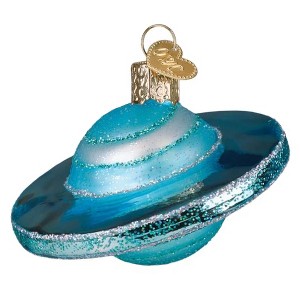 Old World Christmas Blown Glass Ornament for Christmas Tree, Planet Uranus - 1 of 4