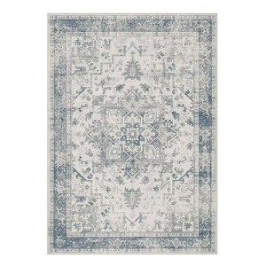 Itopfox Vintage Boho Washable Rug for Living Room, Office, Dining Room, Kids Room and Farmhouse, Durable Low Pile Non-Slip Area Rug - 1 of 4
