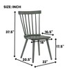 Kumasinova 17.5"H Rustic Farmhouse Dining Chairs Set of 2,Solid Wooden Armless Chair for Kitchen & Dining Room,Versatile Side Chair,300lbs Max - 3 of 4
