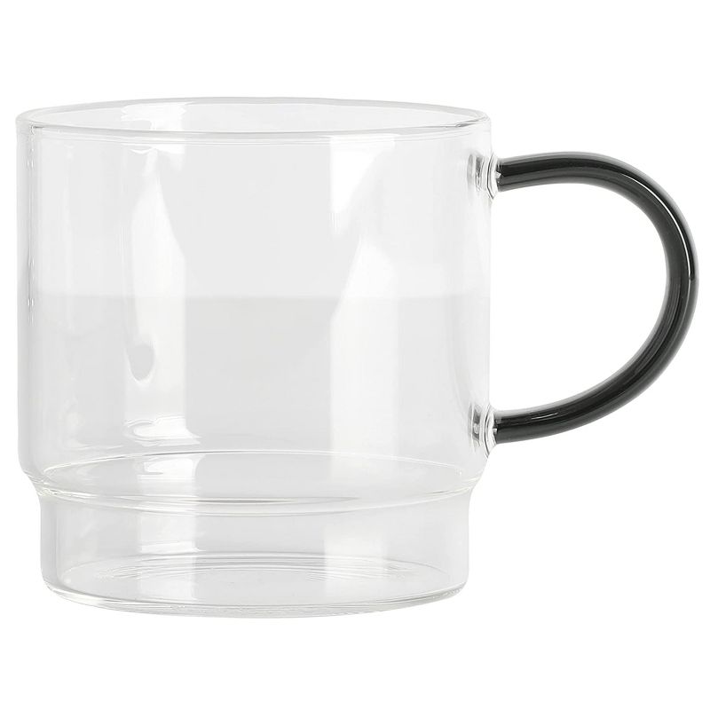 Gibson Soho Lounge 4 Piece 16 Ounce Stackable Glass Mugs With Metal Rack, 3 of 7