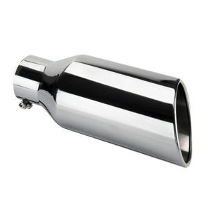 GOTGELIF 3" Inlet 5" Outlet Stainless Steel Car Exhaust Tip Exhaust Muffler with Rolled Edge - 1 of 4