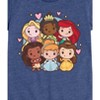 Girls' - Disney Princess - Princess Group Chibi Kawaii Fitted Short Sleeve Graphic T-Shirt - 2 of 4