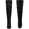 Perphy Women's Pointy Toe Slouches Stiletto Heels Over the Knee Boots - 2 of 3