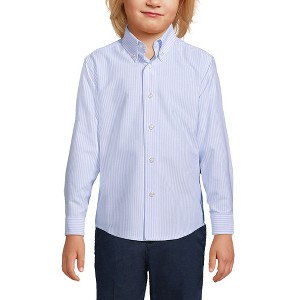 Lands' End School Uniform Kids Long Sleeve Oxford Dress Shirt - 1 of 4