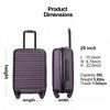 Vynxaria 20'' Lightweight Carry-On Suitcase with Spinner Wheels - Multi-Color Options - 4 of 4