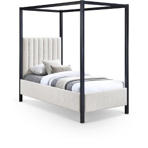 Meridian Furniture,Kelly Boucle Fabric Bed - 1 of 4