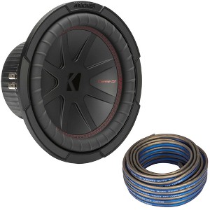 Kicker 48CWR104 CompR 10" Subwoofer, DVC, 4-ohm - Includes Speaker Wire - 1 of 4