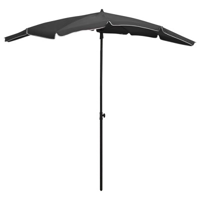 vidaXL Garden Parasol with Pole 78.7"x51.2" Anthracite