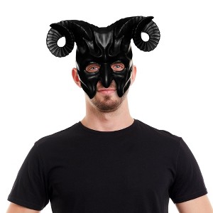 Underwraps Black Devil Foam Adult Costume Half Mask - 1 of 4