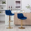 Sapphtopaz 2PCS Bar Stools Height Adjustable Chair Swivel Counter Height Bar Stools with Chrome Leg Barstools for Kitchen Island, Dining Room - 3 of 4