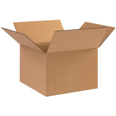 The Packaging Wholesalers Corrugated Boxes 10" x 10" x 7" Kraft 25/Bundle BS101007