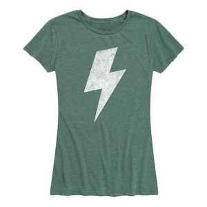 Women's - Instant Message - Lightning Bolt White Short Sleeve Graphic T-Shirt - 1 of 4