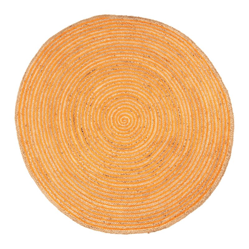 Modern Coastal Classic Braided Jute Round Handwoven High-Traffic Eclectic Rustic Transitional Casual Indoor Area Rug by Blue Nile Mills, 1 of 10
