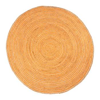Modern Coastal Classic Braided Jute Round Handwoven High-Traffic Eclectic Rustic Transitional Casual Indoor Area Rug by Blue Nile Mills