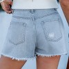 Women's Distressed Denim Shorts for Casual Summer Vibes - Cupshe - 4 of 4
