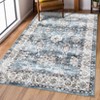 Washable Vintage Printed Rug Non Slip Low Pile Rug Soft Retro Throw Floor Cover Foldable Indoor Carpet for Living Room Bedroom Playroom Nursery - 4 of 4