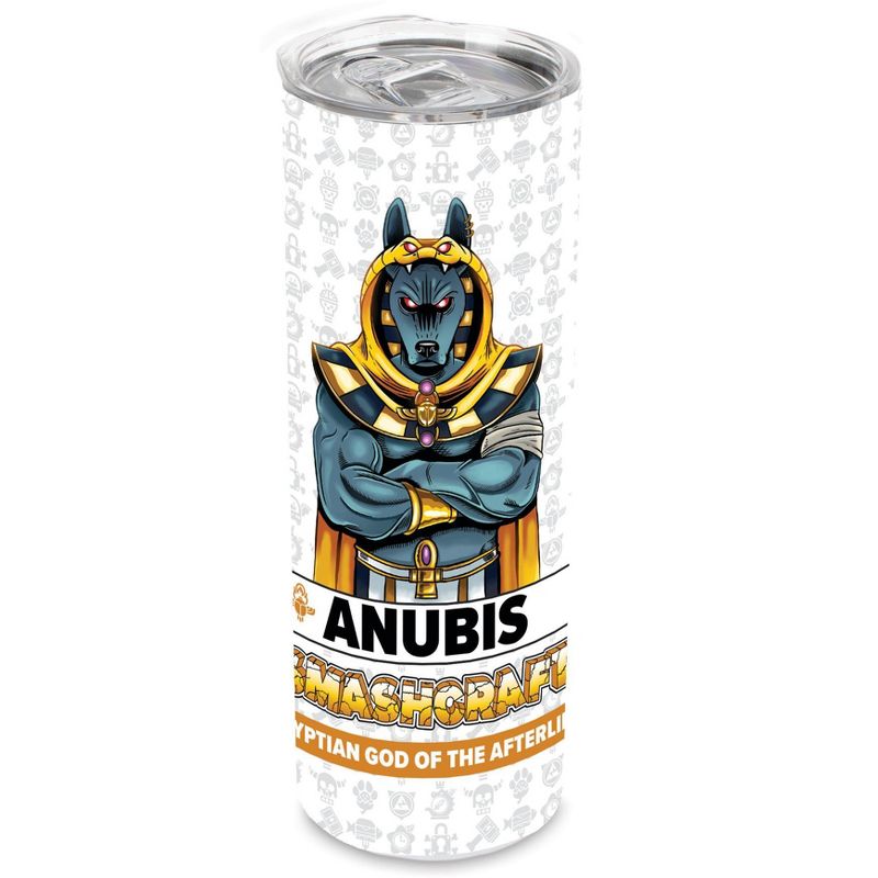 SMASHCRAFT 20 ounce Stainless Steel Double Walled Insulated Travel Tumbler Coffee Mug Cup, Anubis Comic, 1 of 2