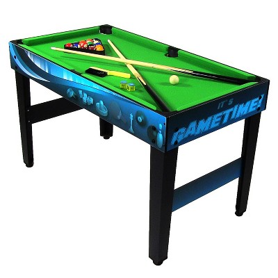 Game Time Blue 10-in-1 Multi-Game Table for Family Fun Nights