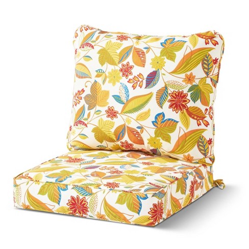 Kensington Garden 2pc Floral Outdoor Chair Back Cushion Set Esprit