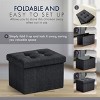 Ornavo Home Collapsible Rectangle Small Storage Ottoman - 12" x 16" x 12" - 4 of 4