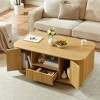 PAGED Oval Coffee Table, Modern Luxury Living Room Tables with Drawers and Storage Compartments, Center Table for Living Room, Office - 3 of 4