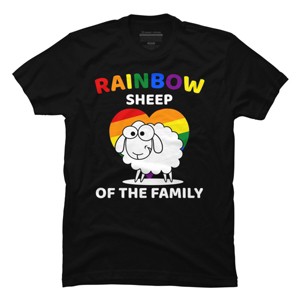 Adult Design By Humans Rainbow Sheep of The Family Pride By T-Shirt - 1 of 2