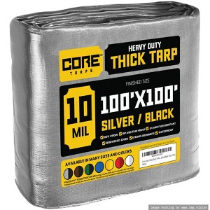 Core Tarps Heavy Duty 10 Mil Tarp Cover, UV Resistant, Rip Proof for Roof, Camping, Patio, Pool, Boat - 1 of 4