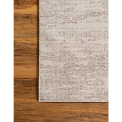 Braided Abstract Oasis Rectangular Rug in Warm Brown, 5x8