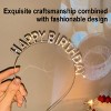 Evo Bytes Silver Happy Birthday Rhinestone Headband, Chic for Party & Baking Decor - 3 of 4