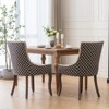 NicBex Vintage Neutrally Toned Thickened Dining Chairs with Bronze Nail Head,Modern Style Upholstered Accent Chairs for Living Room,Set of 2 - 3 of 4