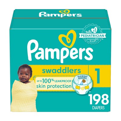 Image of Pampers Swaddlers Disposable Diapers - Size 1 - 198ct