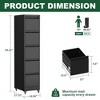 Munora - 5-Drawer Vertical File Cabinet with Lock & Wheels - Heavy Duty for A4/Letter/Legal Files - Black - 2 of 4