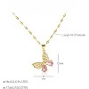 Gold Butterfly Necklace for Women - Dainty Gold Pendant Necklaces Cubic Zirconia Necklace, Butterfly Jewelry Gifts for Women, Teen Girls - 3 of 4