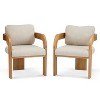 Okak Modern Stylish Design Home Dining Chairs for Kitchen Dining Room,Small Boucle Upholstered Seating Dining Chair Set of 2 - 3 of 4