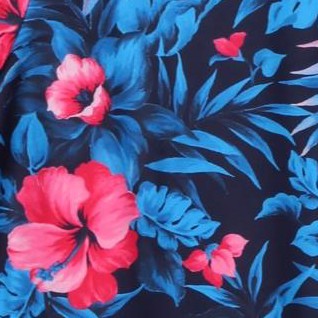 blue exotic floral