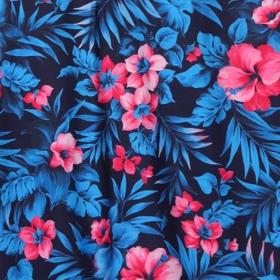 blue exotic floral