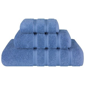 American Soft Linen Luxury Turkish 3 Piece Towel Set, 100% Cotton Soft Absorbent Bath Towels for Bathroom - 1 of 4
