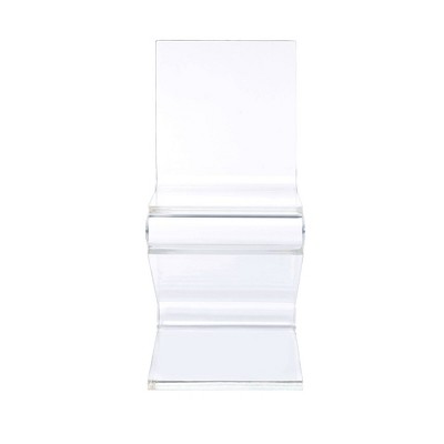 Clear Acrylic Z-Shaped Modern Side Chair