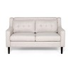 Modern Loveseat Sofa, Upholstered Sofa Chair, Beige Sofa Couch, Couches for Living Room, Living Room Furniture -Christopher Knight Home - 4 of 4