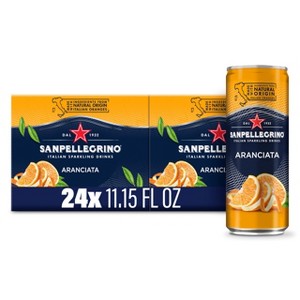 San Pellegrino Italian Sparkling Drink, Aranciata - 11.15 Fl Oz Bottle (Pack of 24) - 1 of 4