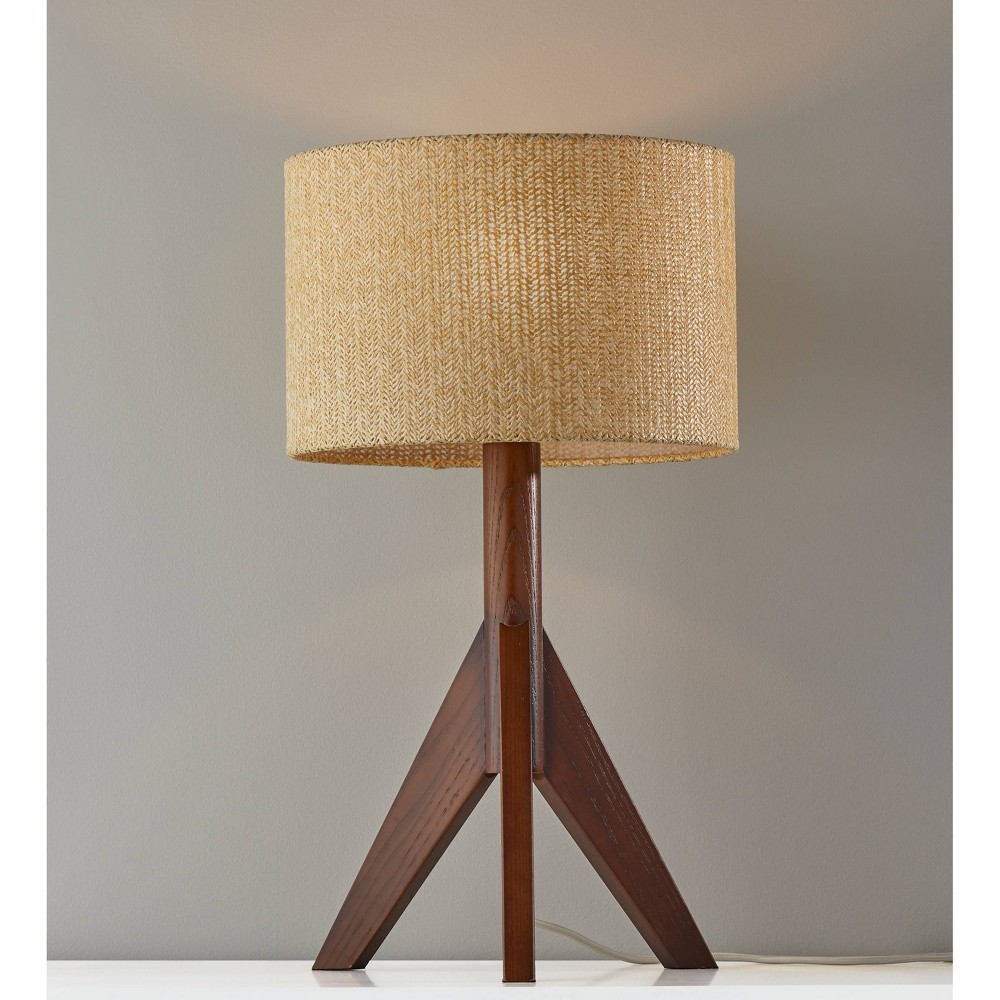Photos - Floodlight / Street Light Adesso Eden Table Lamp Walnut  