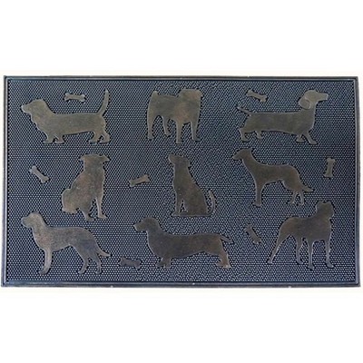 The Lakeside Collection Dog Bone Rubber Doormat