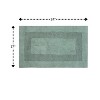 Perthshire Platinum Collection Beautiful Cotton Bath Rug Features Classic Racetrack Design Rug 17" X 24" Sage - 2 of 4