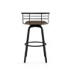 Amisco Turbo Upholstered Barstool Brown/Black: Industrial Style, Faux Leather, Steel Frame, 300 lbs Capacity - 2 of 4