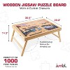 Jumbl Puzzle Board with Drawers, Foldable Legs & Cover - Wooden Jigsaw Puzzle Table - 3 of 4